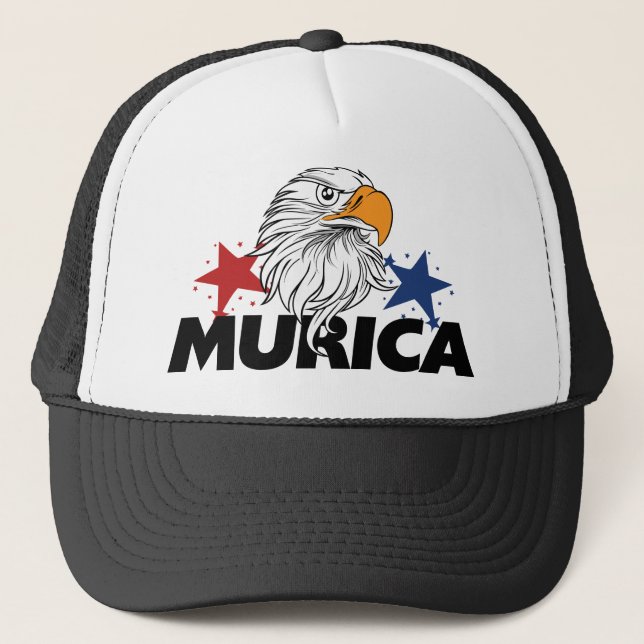 Murica bald eagle trucker hat (Front)