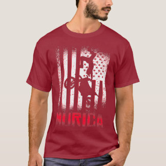 Murica Flag Motocross Dirt Bike Offroad Gift for T-Shirt
