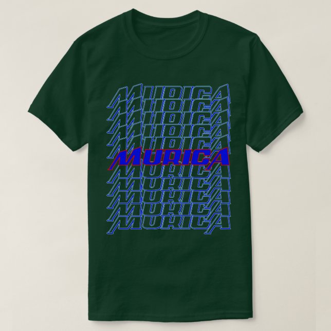 Murica Neon color T-Shirt (Design Front)