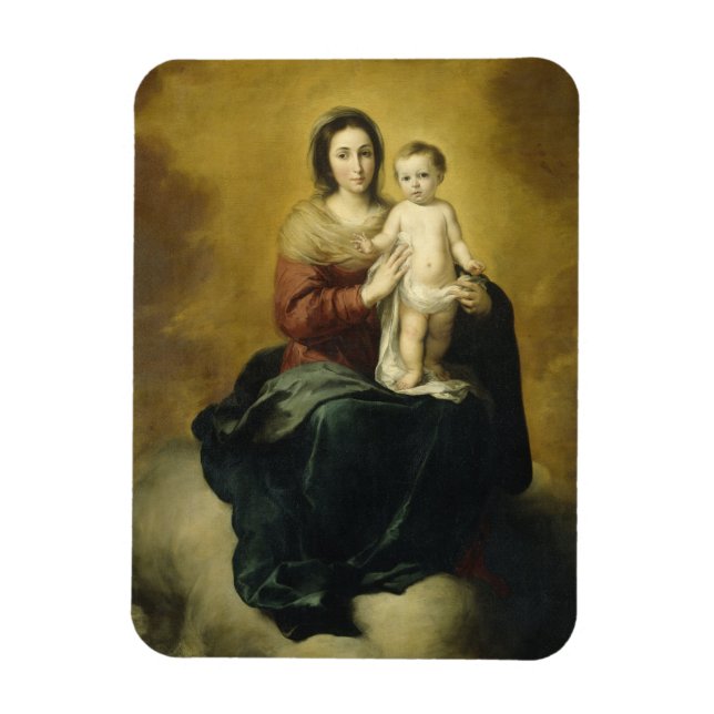 Murillo, Madonna and Child, Religious Fine Art Magnet (Vertical)