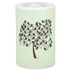 Murmuration of Starlings Toothbrush Holder and Soap Dispenser Set
