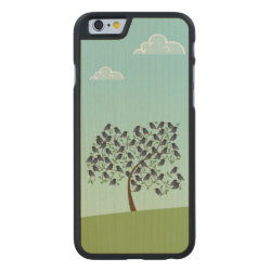 Murmuration of Starlings Carved ® iPhone 6 Bumper Wood Case