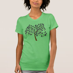 Murmuration of Starlings Women's American Apparel Fine Jersey Short Sleeve T-Shirt