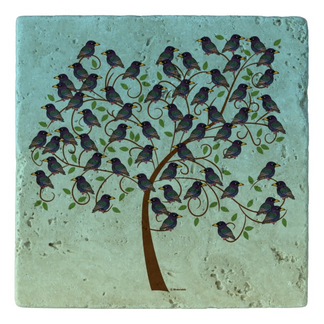 Murmuration of Starlings Trivet (Front)
