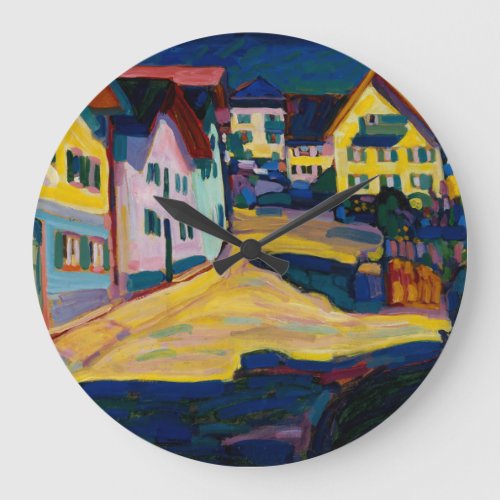 Murnau Burggrabenstrasse 1 _ Wassily Kandinsky Large Clock