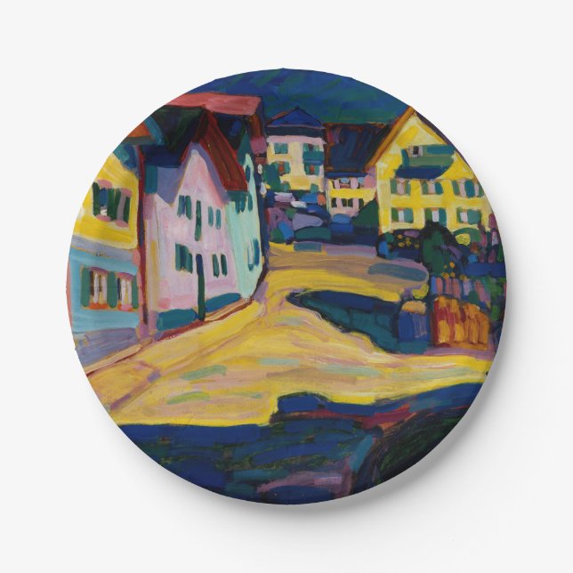 Murnau Burggrabenstrasse 1 - Wassily Kandinsky Paper Plates (Front)