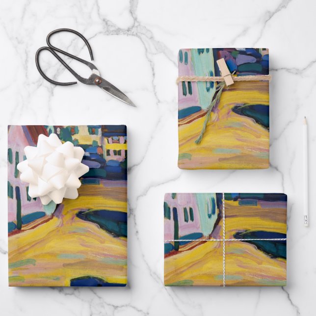 Murnau Burggrabenstrasse 1 - Wassily Kandinsky Wrapping Paper Sheets (Front)