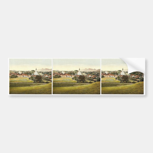 Murnau, general view, Upper Bavaria, Germany magni Bumper Sticker (Front)