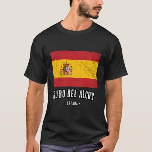 Muro Del Alcoy Spain Es Flag City Bandera Ropa T_Shirt
