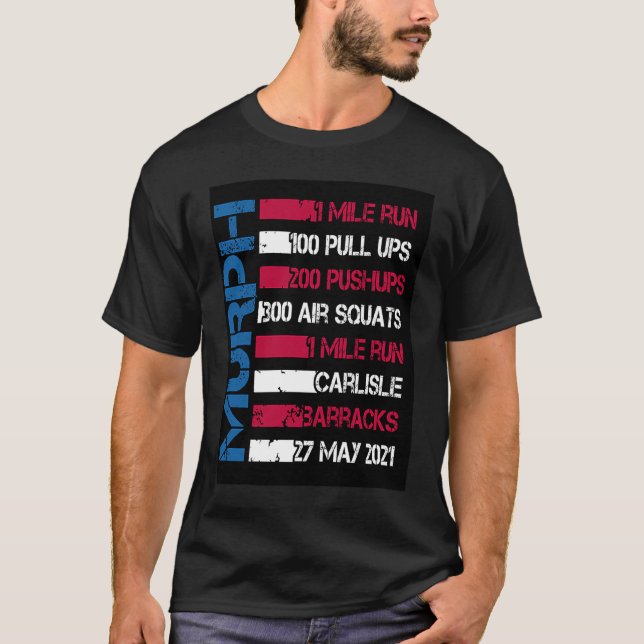 Murph 2021 American Workout Challenge Memorial Day T-Shirt (Front)
