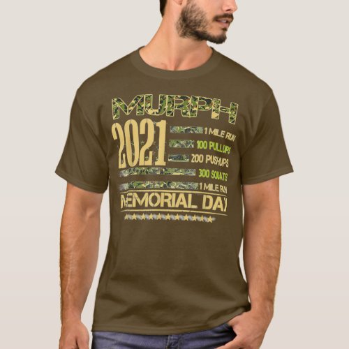 Murph 2021 Workout Challenge American Memorial Day T_Shirt