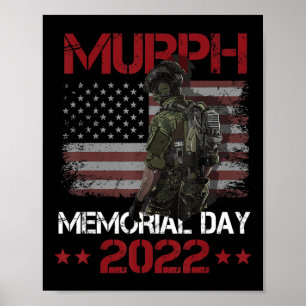 Murph 2022 Happy Memorial Day 4th Of July US Flag  Poster