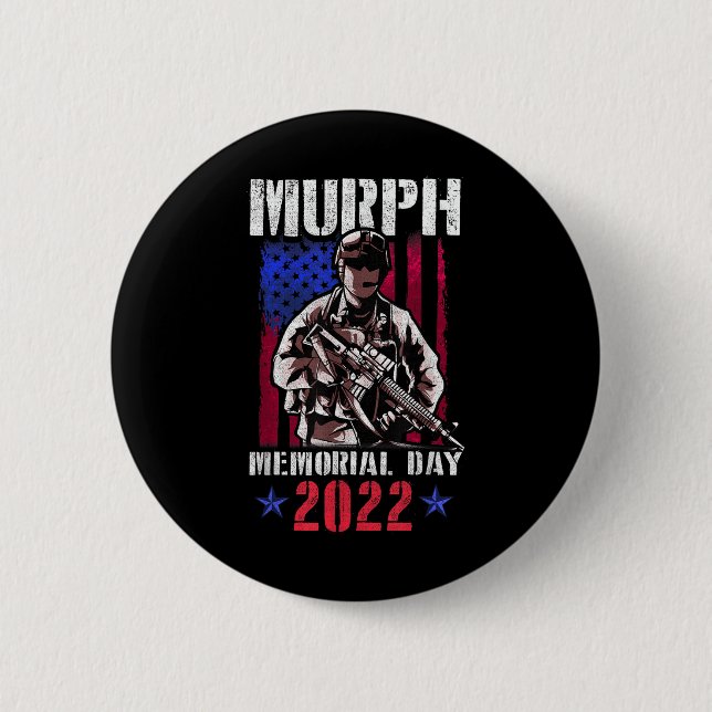 Murph 2022 Workout Challenge American Memorial Button (Front)