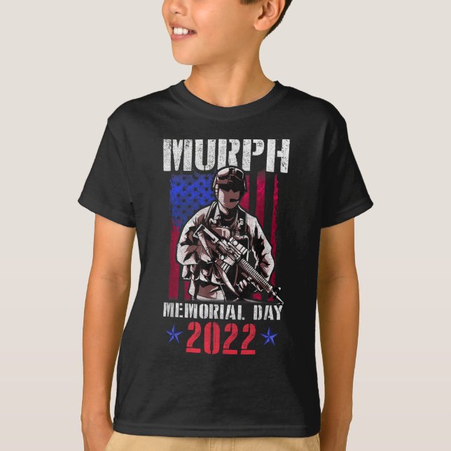Murph 2022 Workout Challenge American Memorial T-Shirt (Front)