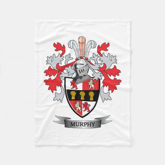 Murphy Coat of Arms Fleece Blanket (Front)