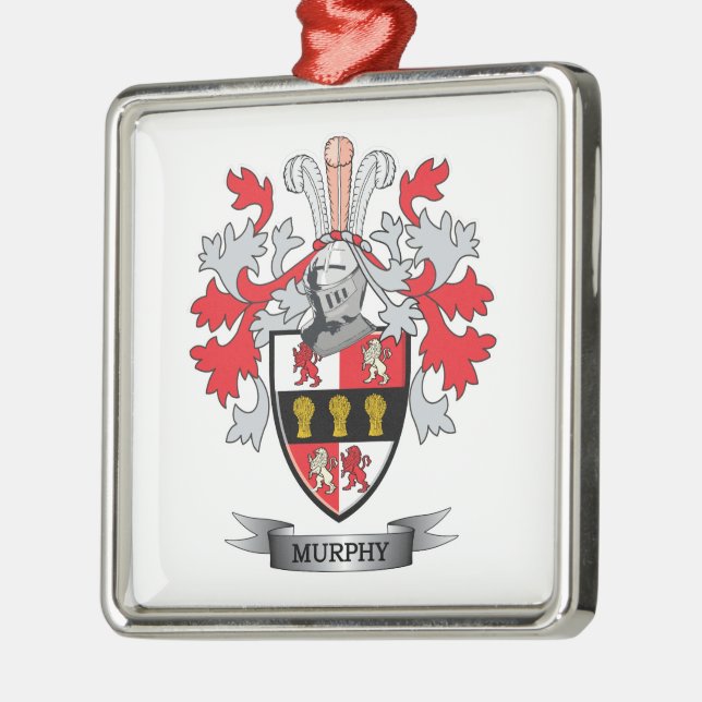 Murphy Coat of Arms Metal Ornament (Left)