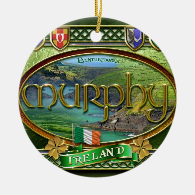 Murphy Family Banner Ceramic Ornament (Front)