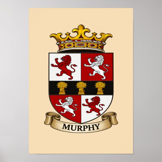 Murphy Family Coat of Arms Poster (Front)