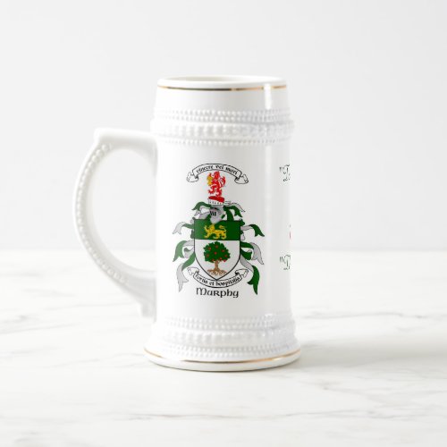 Murphy Family Crest Beer Stein