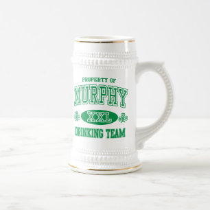 Murphy Irish Drinking Team Beer Stein