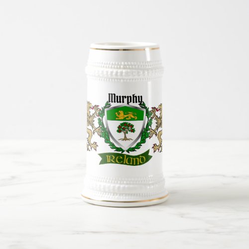 Murphy Irish Shield Beer Stein