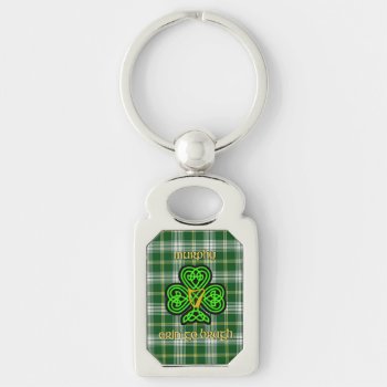 Murphy Irish Silver Metal Key Ring by OurFamilyName at Zazzle