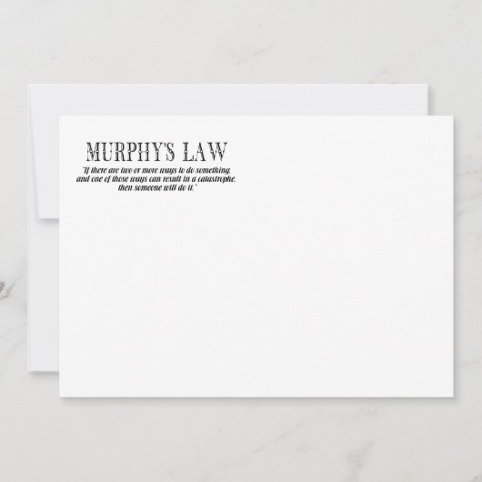 Murphy’s law (Front)