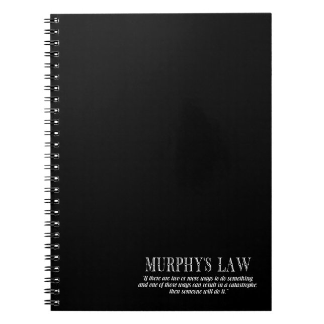 Murphy’s law notebook (Front)