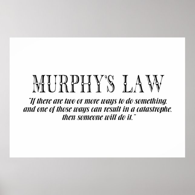 Murphy’s law poster (Front)