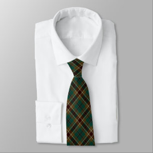 Murphy Tartan Brown and Green Plaid Neck Tie