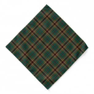 Murphy Tartan Brown and Green Plaid Pattern Bandana