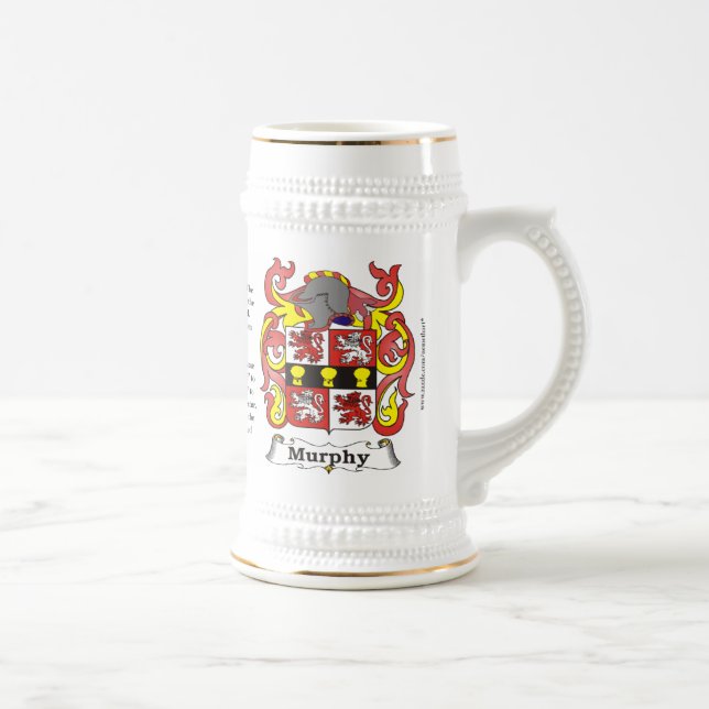 Murphy, the Origin, the Meaning and the Crest Beer Stein (Right)