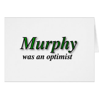 Murphy was an optimist - Murphy's Law Cards