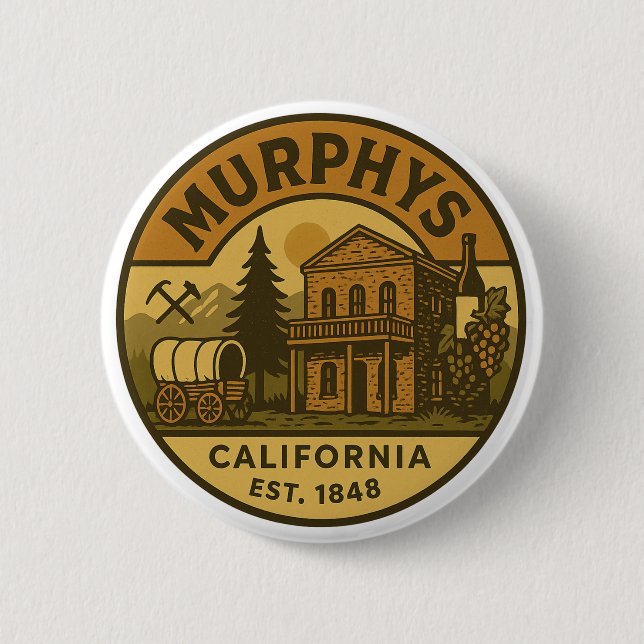 Murphy's California Vintage Emblem  Button (Front)