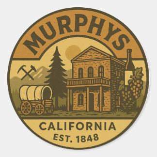 Murphy's California Vintage Emblem Classic Round Sticker