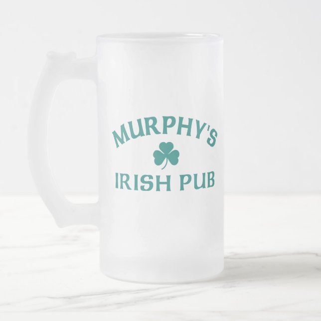 Murphy's Irish Pub  Frosted Glass Beer Mug (Left)