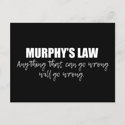 Murphys Law Postcard