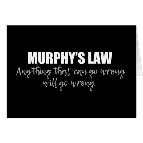Murphys Law Science Adage Card