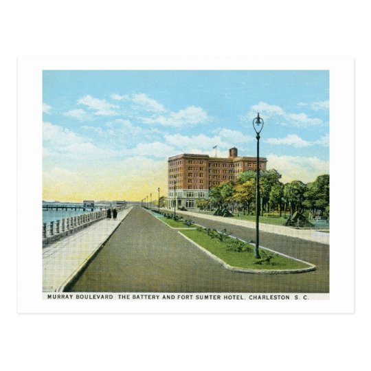 Murray Boulevard, Charleston, SC Vintage Postcard