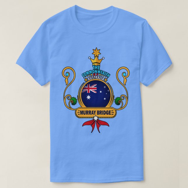 Murray Bridge city Golden Australian Flag Souvenir T-Shirt (Design Front)
