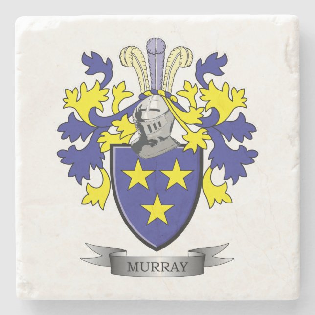 Murray Coat of Arms Stone Coaster (Front)
