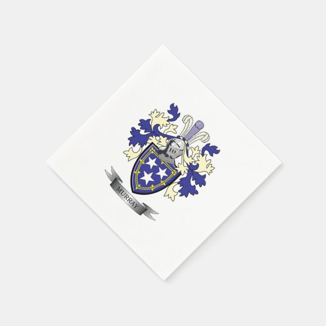 Murray Family Crest Coat of Arms Napkins (Corner)