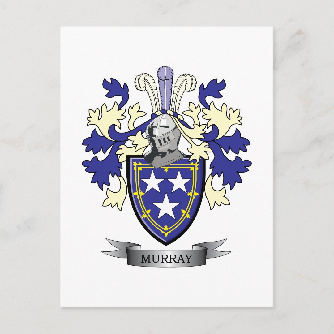 Murray Family Crest Coat of Arms Postcard | Zazzle