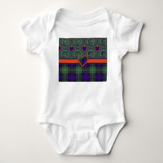 Murray of Atholl clan Plaid Scottish kilt tartan Baby Bodysuit (Front)