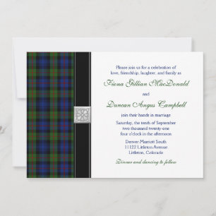 Murray of Atholl Tartan Wedding Invitation