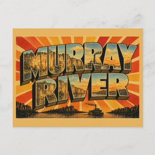 Murray River South Australia Outback Waterway Art Postcard