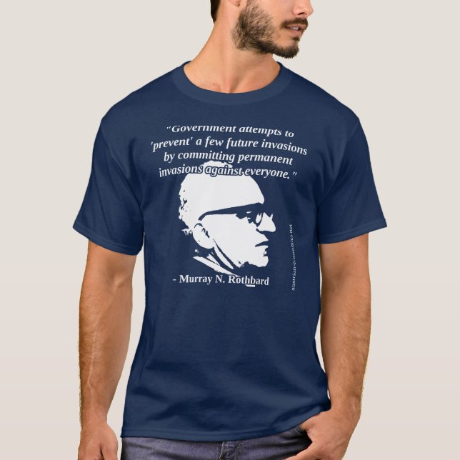 Murray Rothbard - Government Protection T-Shirt (Front)