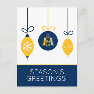 Murray State Racers Christmas Holiday Postcard
