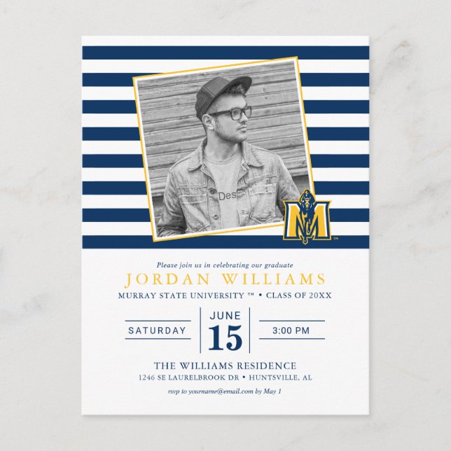 Murray State Racers | Graduate Announcement Postcard (Front)