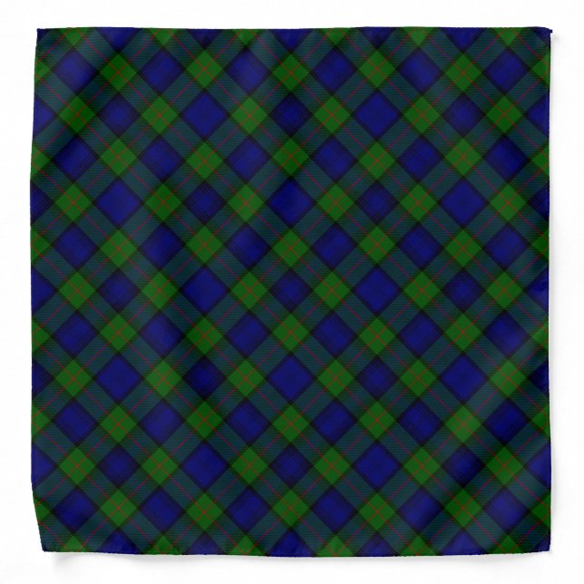 Murray tartan blue green plaid bandana (Front)